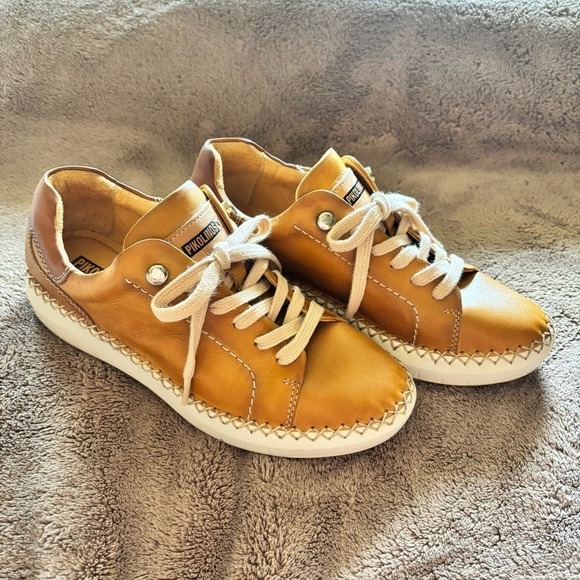 Pikolinos Camel Leather Casual Shoes - Picture 2 of 10